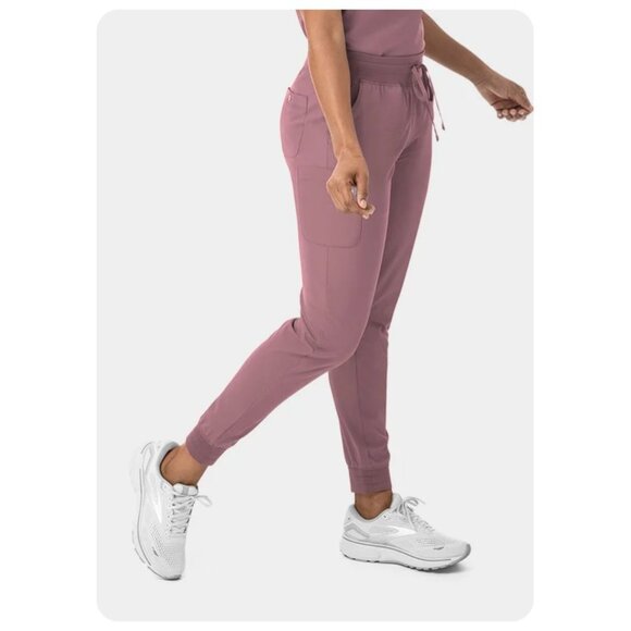 NWT Elite Med Performance Fitted Dusty Rose Jogger Scrub Pant sz XL - Picture 3 of 8